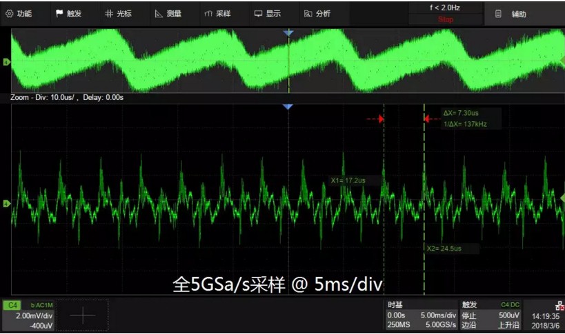 單通道存儲深度達250Mpts